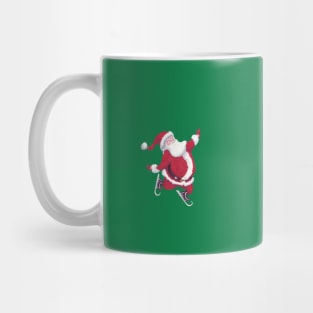 Santa Claus skating on ice Mug